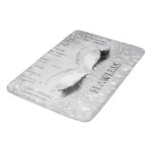Tapis De Bain Lecteurs Parties scintillant Argent Nom Eyes Lashe (Angle)