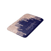 Tapis De Bain Lecteurs Rose Spark Blush Parties scintillant Nom  (Angle)