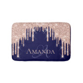 Tapis De Bain Lecteurs Rose Spark Blush Parties scintillant Nom  (Devant)