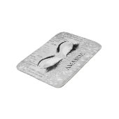 Tapis De Bain Lecteurs Silver Glam Brows Eyes Lashes Nom de la P (Angle)