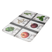 Tapis De Bain Légumes et herbes Ferme moderne rustique (Angle)