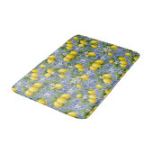 Tapis De Bain Lemon Blue French Country Watercolor Tile (Angle)