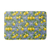 Tapis De Bain Lemon Blue French Country Watercolor Tile (Devant)