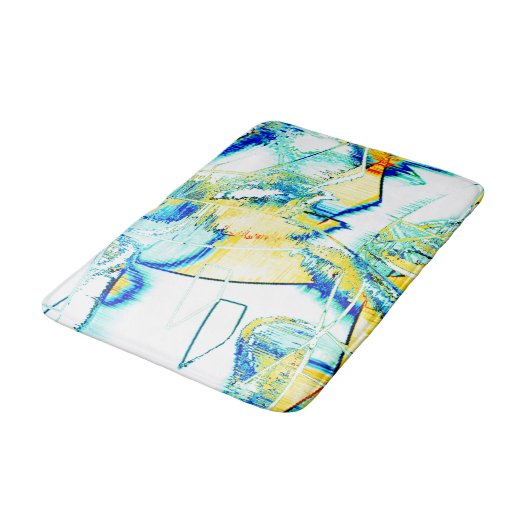 Tapis De Bain L'encre courait dans plus d'une direction ? Jaune, (Angle)