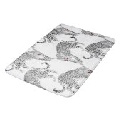 Tapis De Bain Léopard blanc noir (Angle)