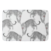 Tapis De Bain Léopard blanc noir (Devant)