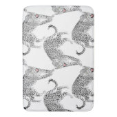 Tapis De Bain Léopard blanc noir (devant Vertical)