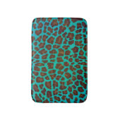 Tapis De Bain Léopard Brown et Turquoise (Devant (Vertical))