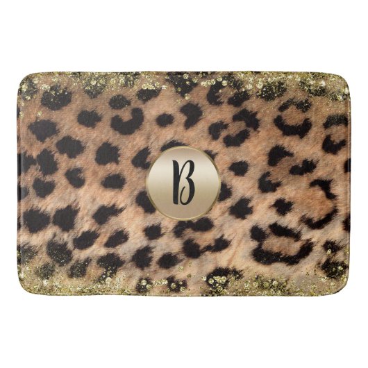 Tapis De Bain Leopard Cheetah Poster de animal Parties scintilla (Devant)