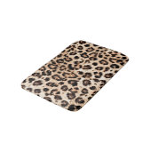 Tapis De Bain Leopard Design Motif : Wild Elegance. (Angle)