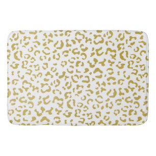 Tapis De Bain Leopard d'or, Parties scintillant d'or, Empreinte 