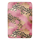 Tapis De Bain Léopard doré rose (devant Vertical)