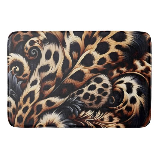 Tapis De Bain Leopard Luxe : Dormir avec un style de fer (Devant)