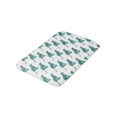 Tapis De Bain Léopard noir et Turquoise (Angle)