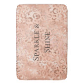 Tapis De Bain Léopard or Rose rose pâle (devant Vertical)