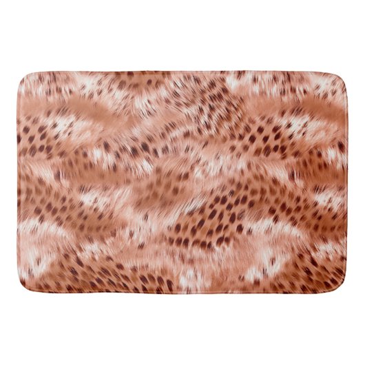 Tapis De Bain Léopard rose rose (Devant)