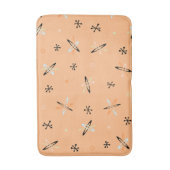 Tapis De Bain L'ère atomique éclate orange (Devant (Vertical))