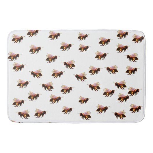 Tapis De Bain Les abeilles du miel volent  (Devant)