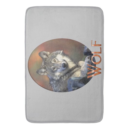 Tapis De Bain Les amateurs de loups (devant Vertical)