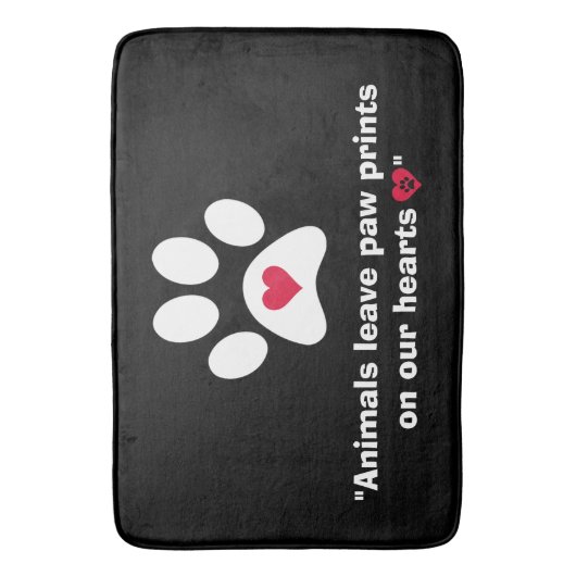 Tapis De Bain "Les Animaux Laissent Les Empreintes de pattes Sur (devant Vertical)