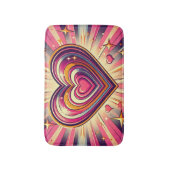 Tapis De Bain les années 70 coeur pop art/Mug de Saint Valentin (Devant (Vertical))