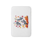 Tapis De Bain Les chats jouent dans les feuilles d'automne (Devant (Vertical))