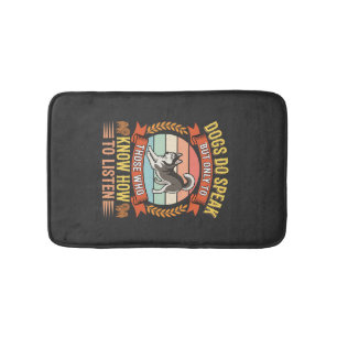 Tapis De Bain Les chiens parlent Citation vintage d'amateur de c
