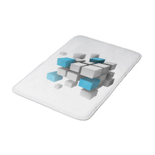 Tapis De Bain Les cubes 3D de SlipperyJoe sont un arrangement ca