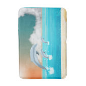 Tapis De Bain les dauphins qui brassent dans l'océan (Devant (Vertical))