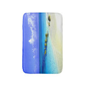 Tapis De Bain Les eaux tropicales bleues avec la plage (Devant (Vertical))