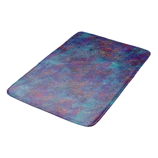 Tapis De Bain Les éclaboussures de peinture cyan et rouge (Angle)