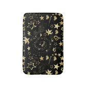 Tapis De Bain Les étoiles d'or et les coeurs (Devant (Vertical))