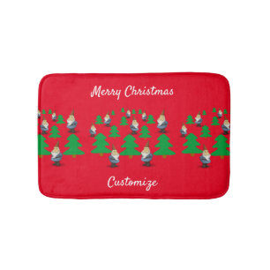 Tapis De Bain Les fêtes d'hiver Les arbres de Noël Thunder_Cov