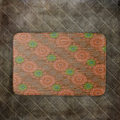 Tapis De Bain Les fibres de dispersion pluvieuse orangée texturé