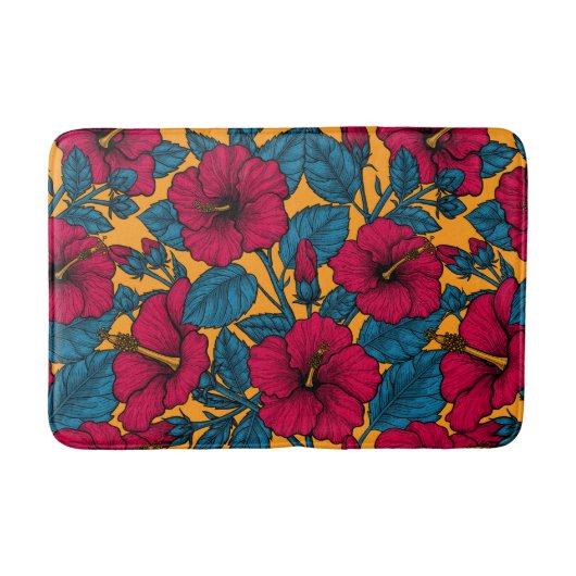 Tapis De Bain Les fleurs d'Hibiscus (Devant)