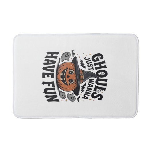 Tapis De Bain Les goules veulent juste s'amuser Halloween Citrou (Devant)