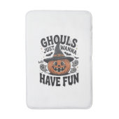 Tapis De Bain Les goules veulent juste s'amuser Halloween Citrou (Devant (Vertical))