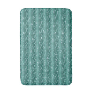 Tapis De Bain Les gouttes de pluie sur le métal vert