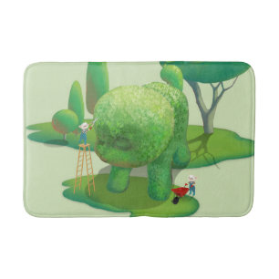 Tapis De Bain Les jardiniers de chats et les animaux verts