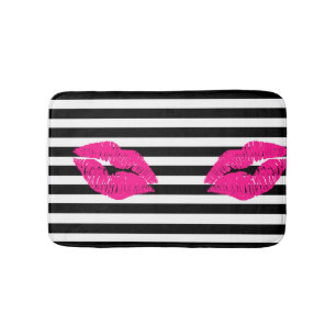 Tapis De Bain Les lèvres, lèvres de roses indien, dentellent d