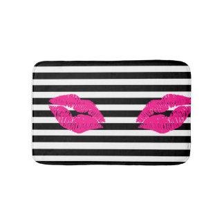 Tapis De Bain Les lèvres, lèvres de roses indien, dentellent des