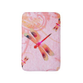 Tapis De Bain Les libellules Sur Le Mat Rose (Devant (Vertical))