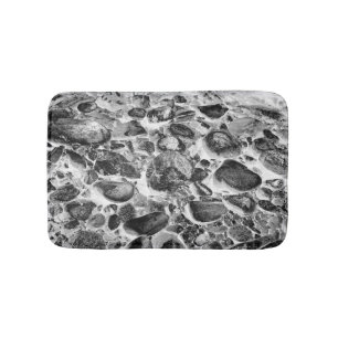 Tapis De Bain Les pavés et l'eau Noir et blanc
