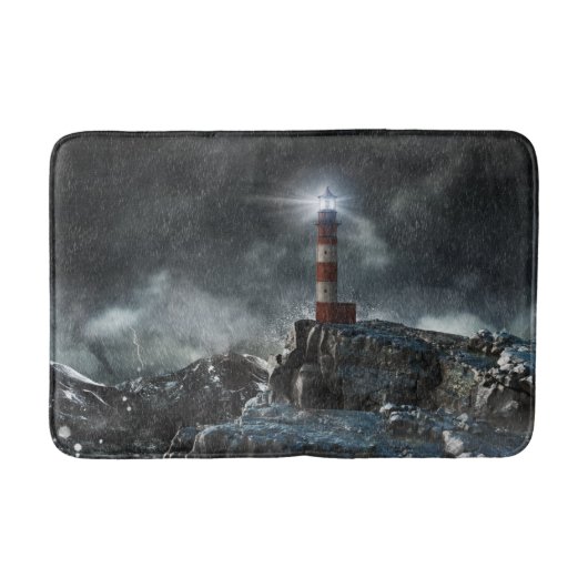 Tapis De Bain Les phares | Phare dans la tempête (Devant)