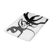 Tapis De Bain Les Plongeurs : Noir et Blanc Abstrait (Angle)