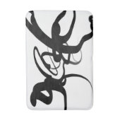 Tapis De Bain Les Plongeurs : Noir et Blanc Abstrait (Devant (Vertical))