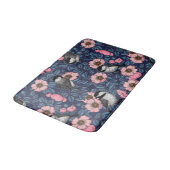 Tapis De Bain Les poulets dans le rose sauvage en rose et bleu (Angle)