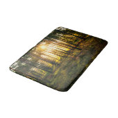 Tapis De Bain Les poutres du soleil brille dans la pinède (Angle)