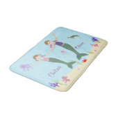 Tapis De Bain Les soeurs blondes foncées de sirène ont (Angle)