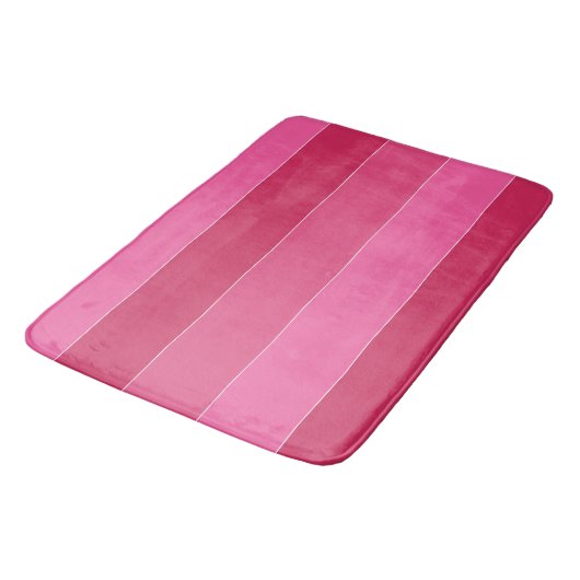Tapis De Bain Les tons roses des rayures hawaiiennes (Angle)